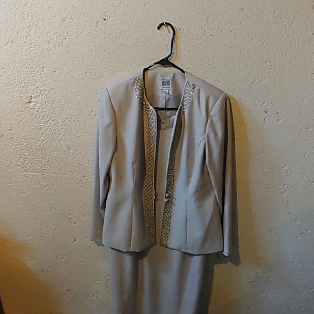 Long gray formal dress